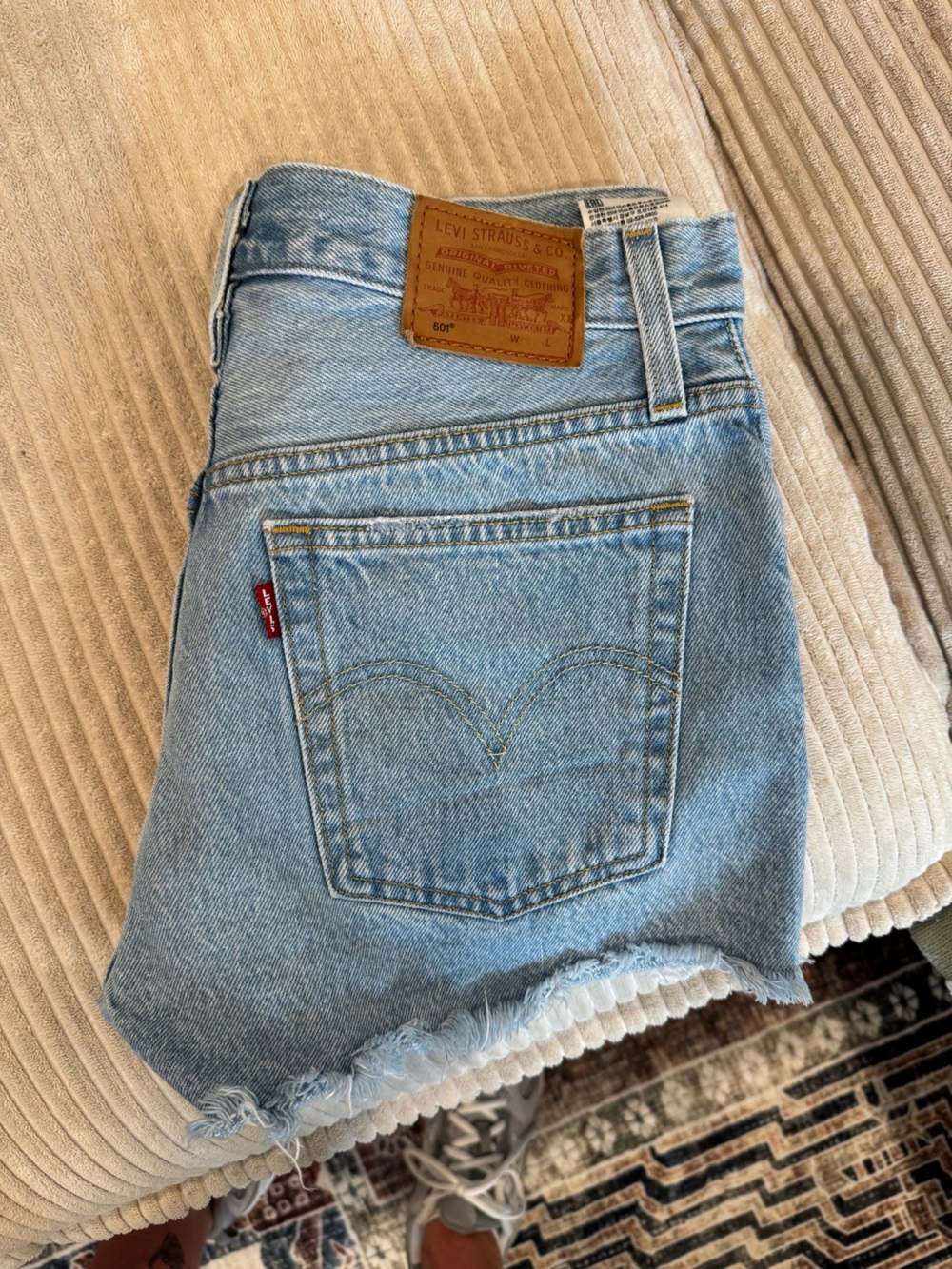 Levi's Light Blue Denim Cutoff Shorts